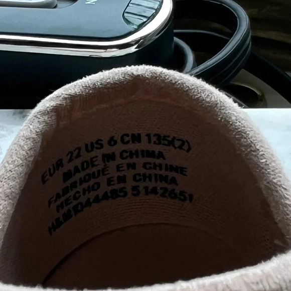 H&M baby girl shoes sandals espadrilles suede hearts blush pink beige toddler - Picture 8 of 9